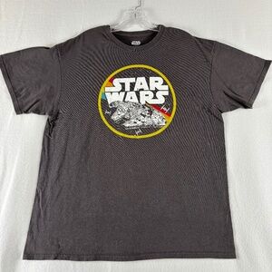 Star Wars, Millennium Falcon, T-Shirt, Retro/Classic, Gray, Size XL Fan favorite